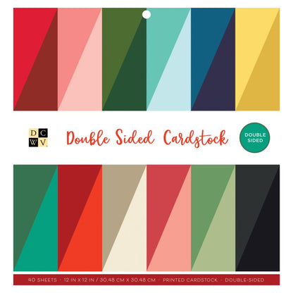 Solid Cardstock Stack / Paquete Cartulina Colores Sólidos 12 x12&quot; Papel DCWV