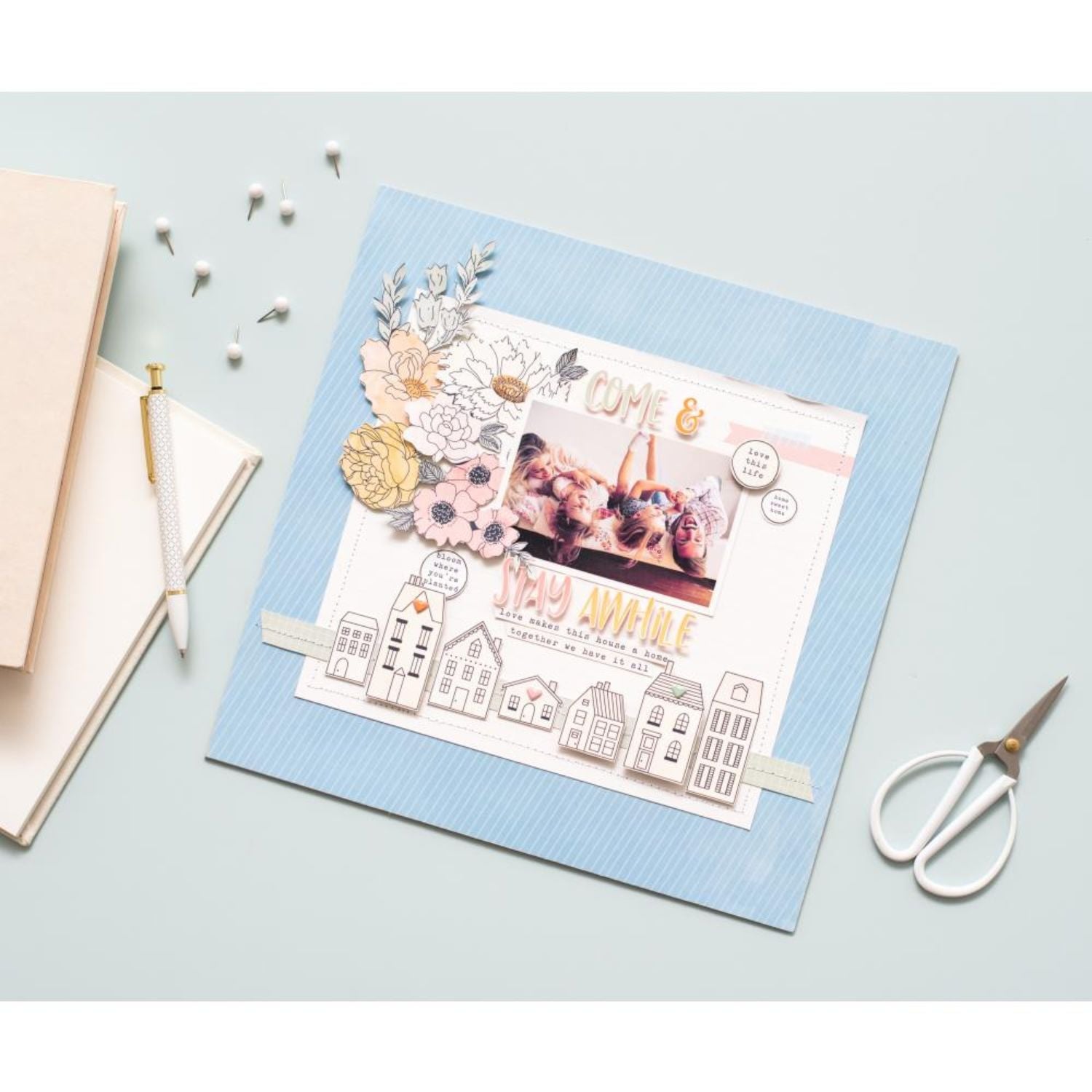 Humble Abode Cardstock Stack / Paquete Cartulina Morada Humilde 12 x12&quot; Papel DCWV