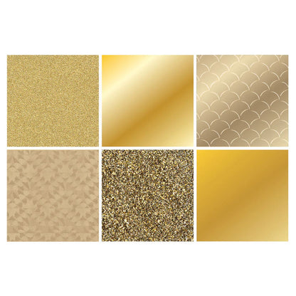 Solid Golds Cardstock Stack / Paquete Cartulina Acabado Oro 6 x 6&quot; Papel DCWV