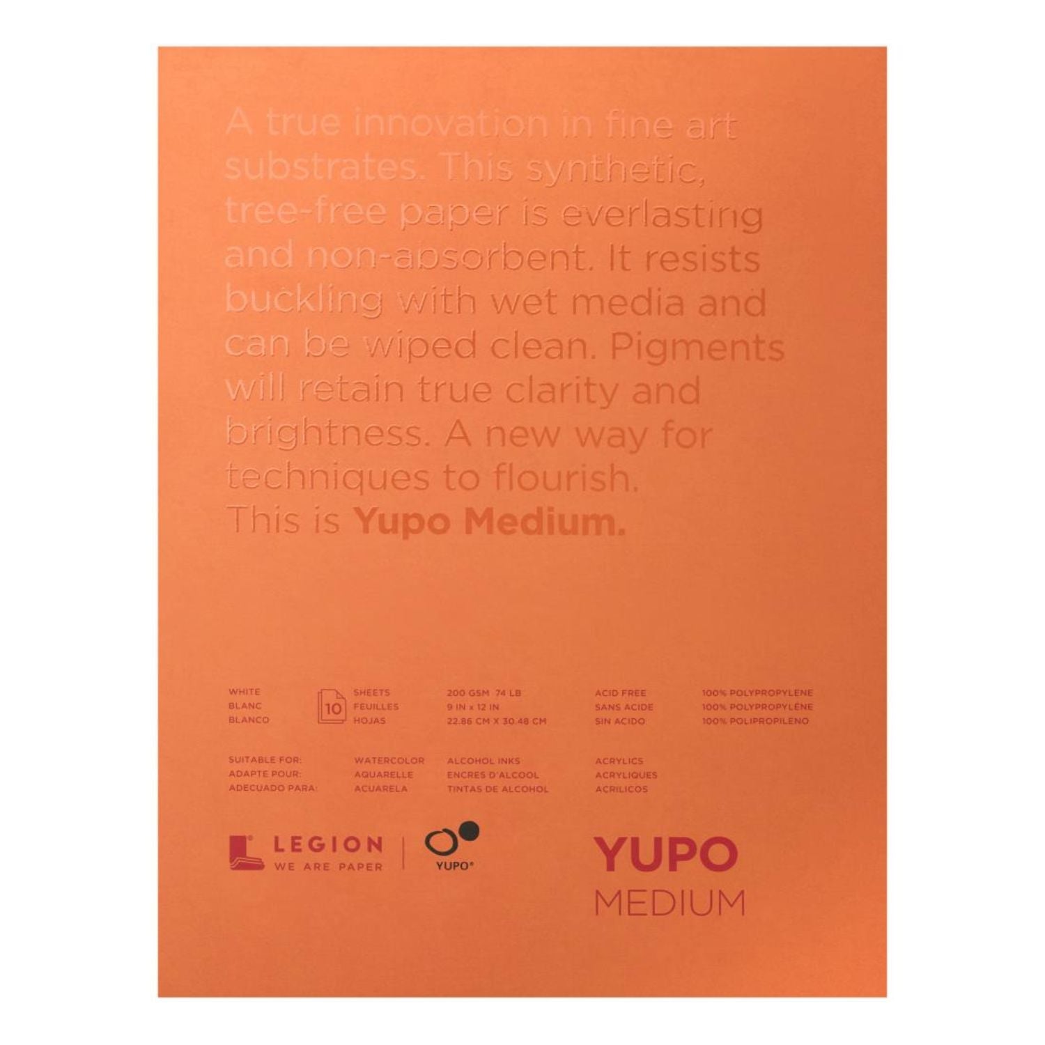 Yupo Medium Pad / Bloc de Papel Mediano Yupo Papel para Arte Legion