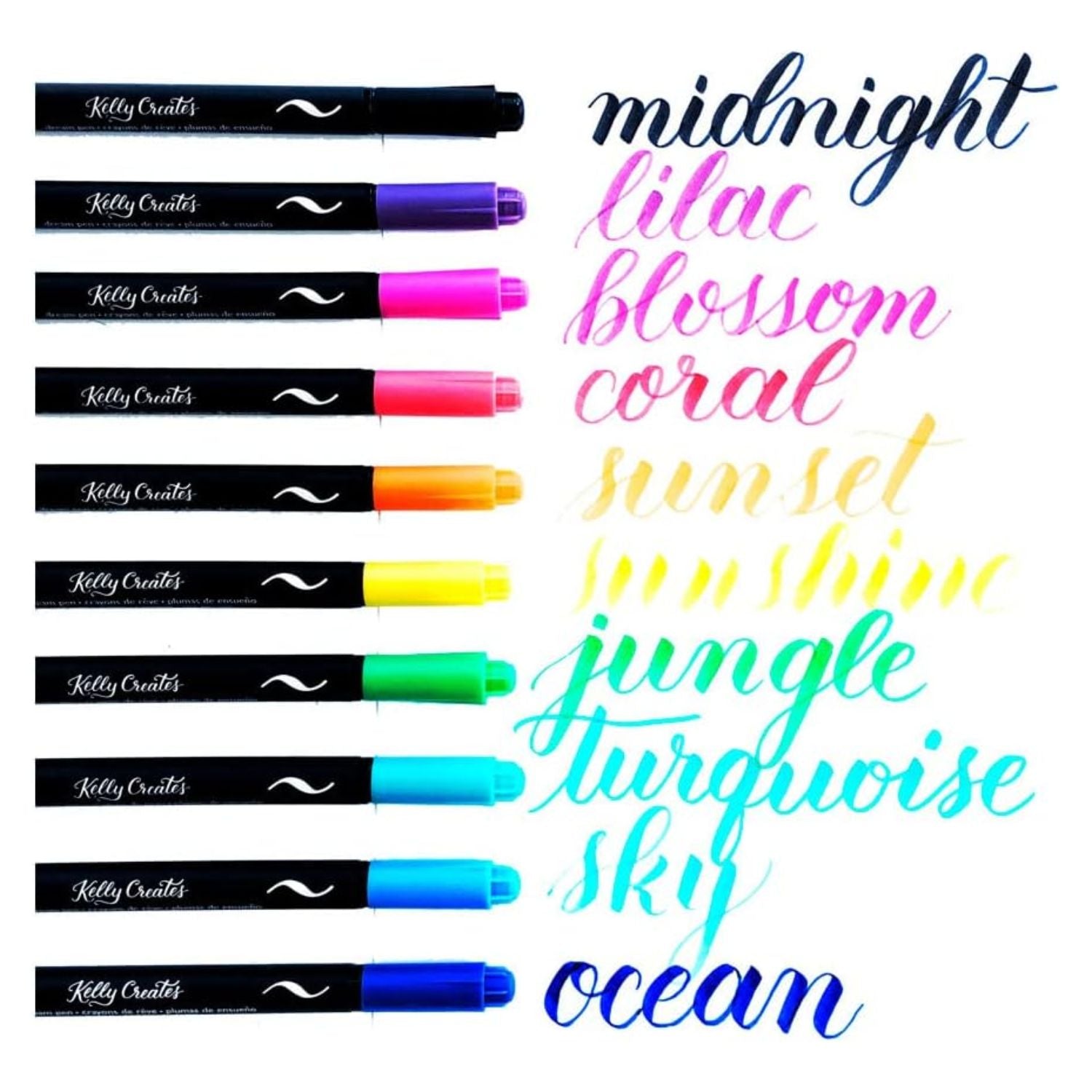 Kelly Creates Dream Pens Rainbow / Marcadores Arcoíris Para Caligrafía Caligrafía Kelly Creates