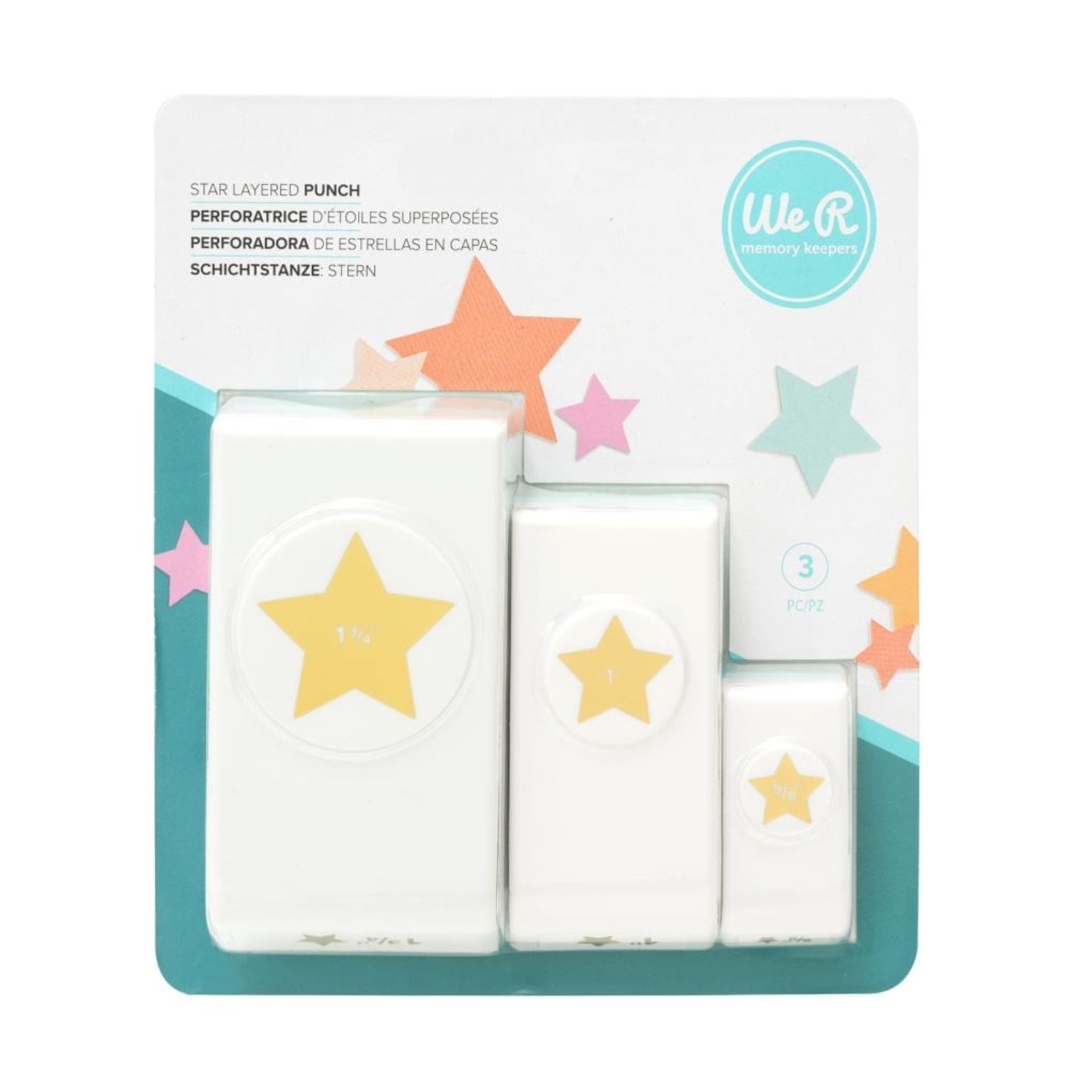 Layering Punches Stars / 3 Perforadoras de Estrellas Perforadoras We R Memory Keepers
