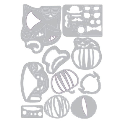 Thinlits Die Set Hip Haunts / Suajes de Halloween Dados de Corte / Suajes / Troqueles Sizzix