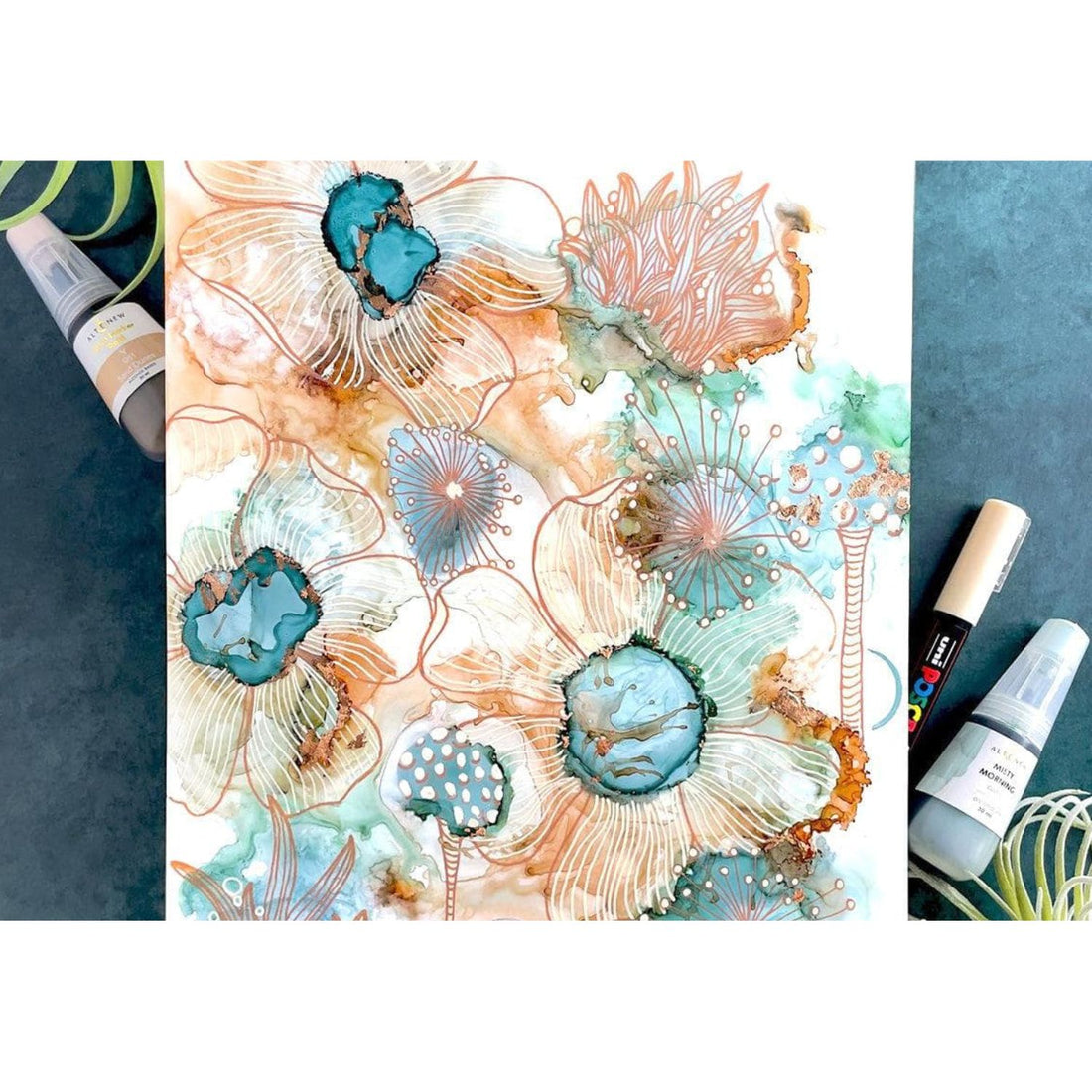 Alcohol Ink Adhesive Yupo Paper / 10 Hojas de Papel Yupo Adhesivo Papel para Arte Couture Creations