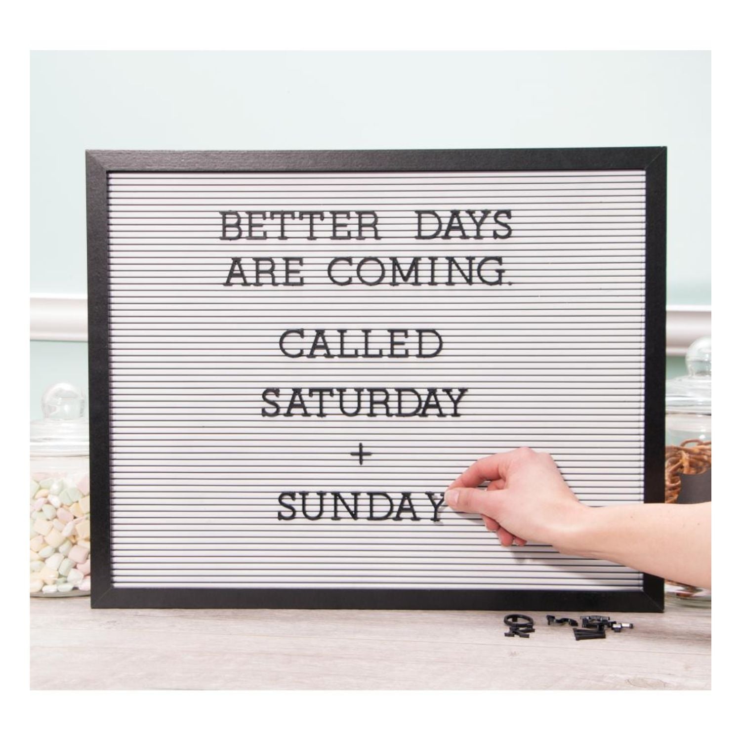 20 x 16 LetterBoard Black Frame / Tablero de Mensajes 