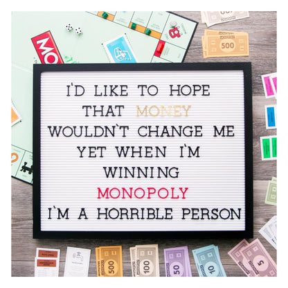 20 x 16 LetterBoard Black Frame / Tablero de Mensajes 