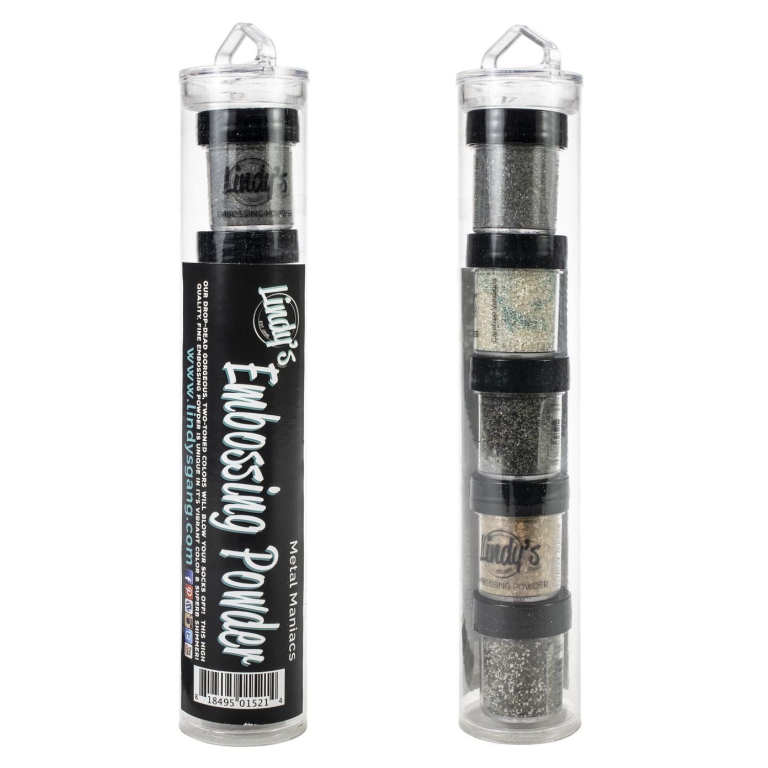 Embossing Powder Metal Maniacs Set / 5 Polvos de Embossing Metálicos Polvos de Embossing Lindy&