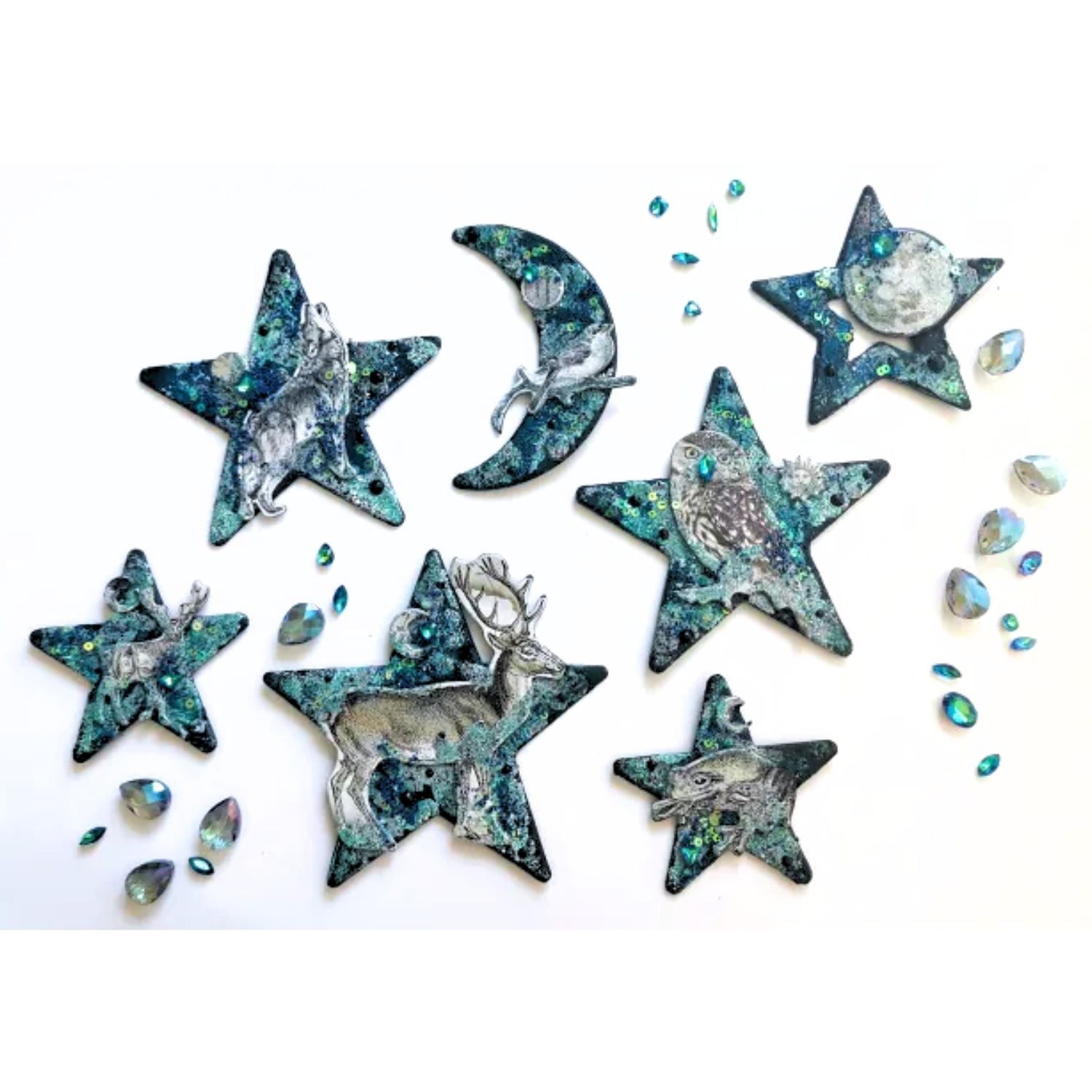 Embossing Powder Metal Maniacs Set / 5 Polvos de Embossing Metálicos Polvos de Embossing Lindy&