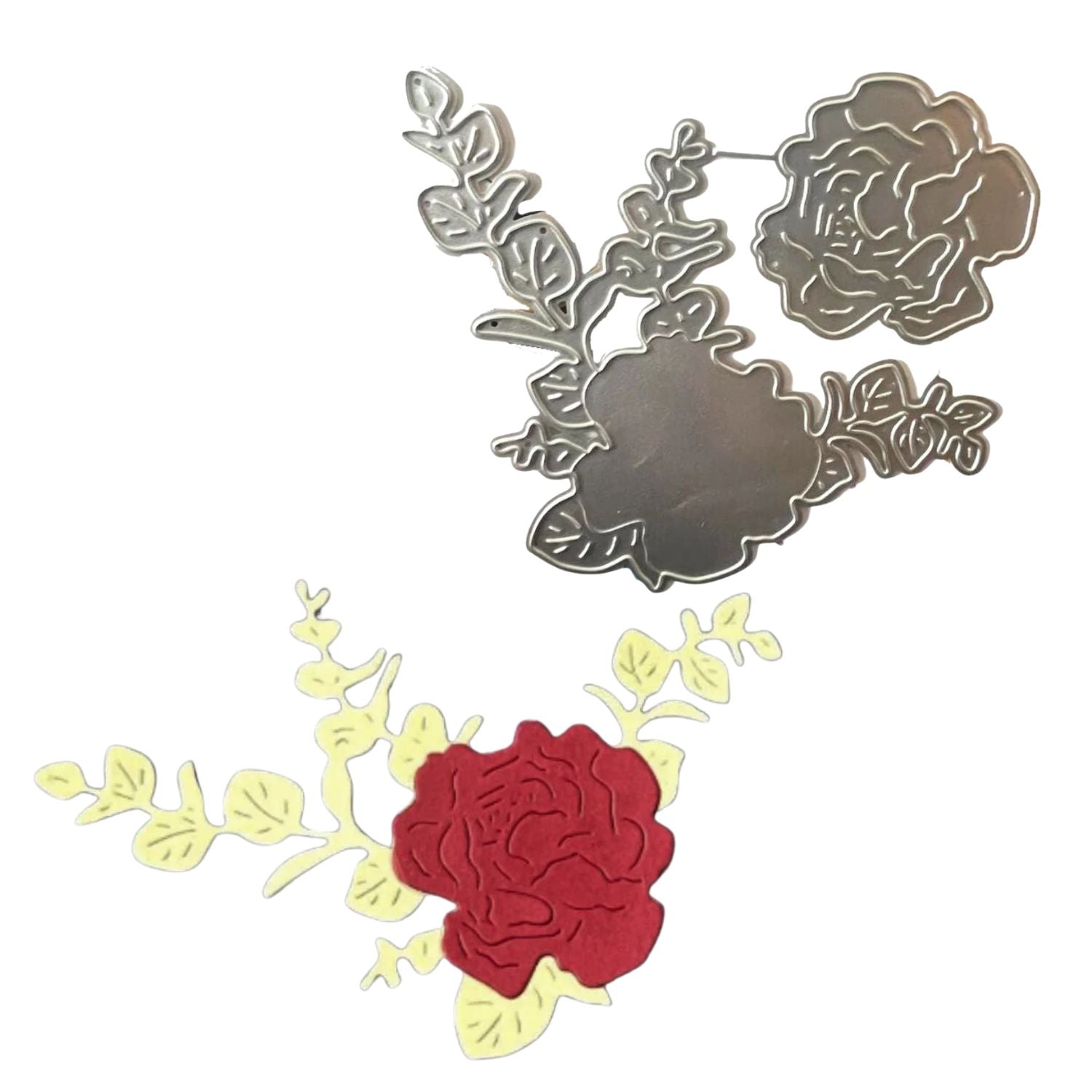 Suajes de Rosa con Hojas Dados de Corte / Suajes / Troqueles Hobbees