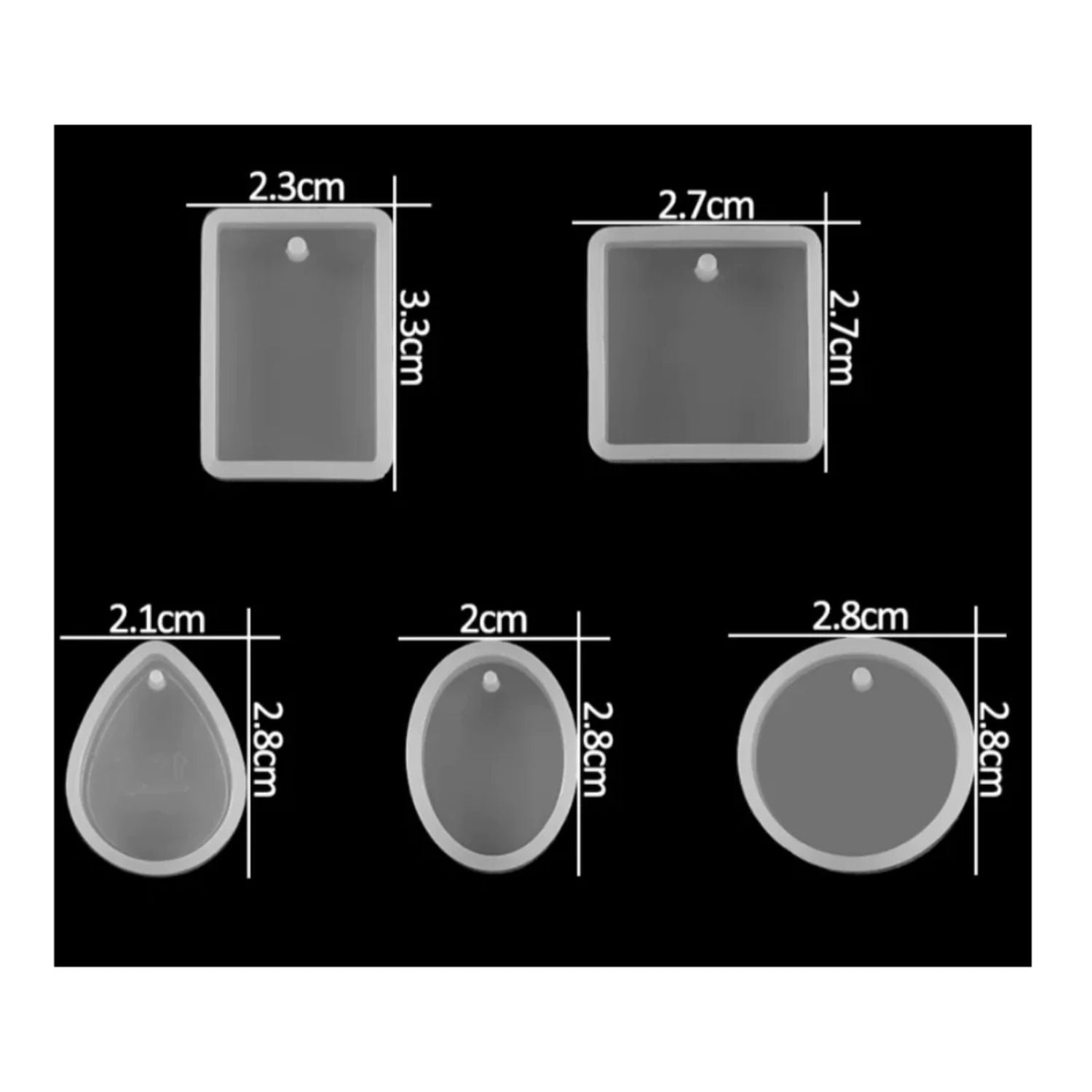 Pendant SIlicone Molds / Moldes de Silicón para Pendientes o Dijes Resina Epóxica y Accesorios We R Memory Keepers