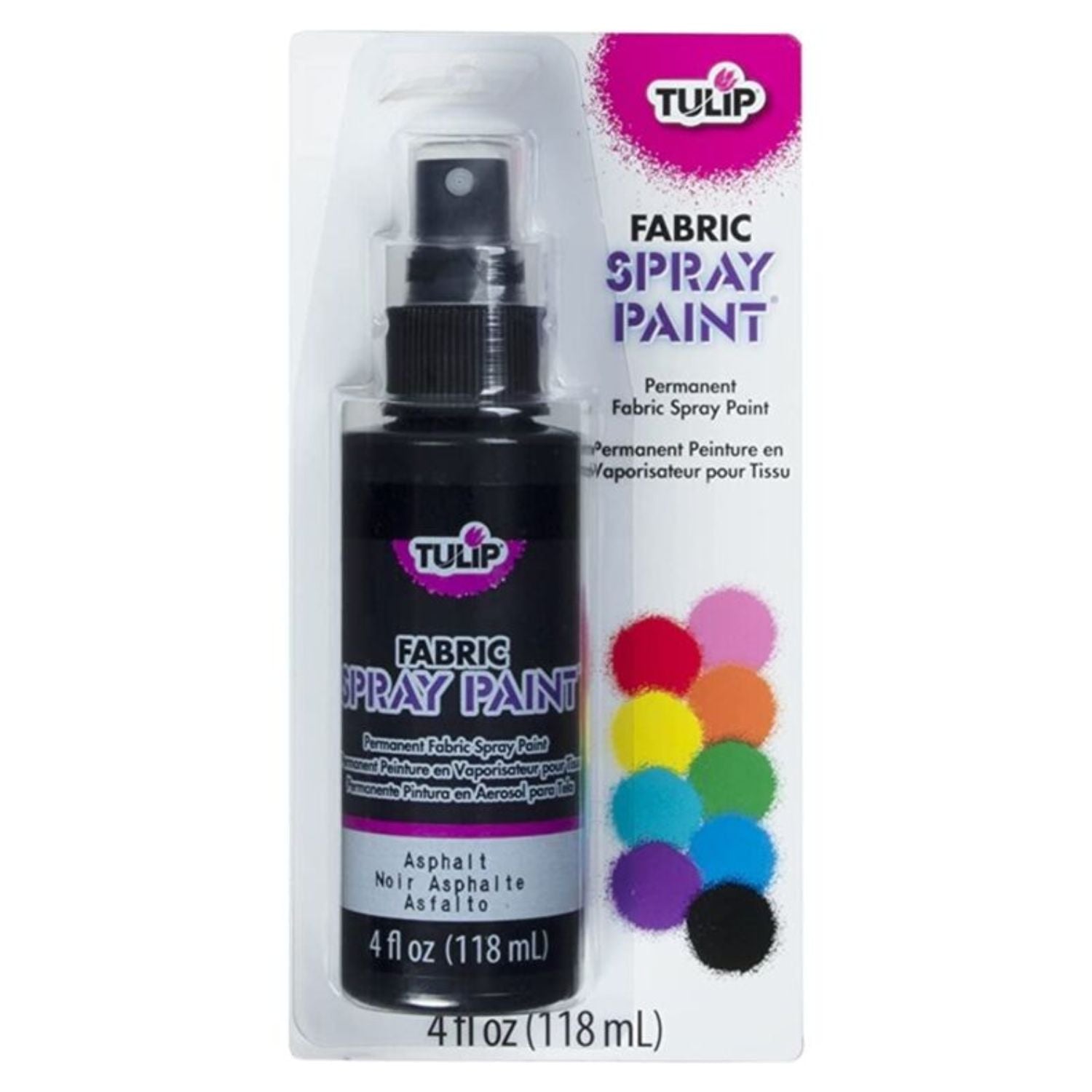 Tulip Fabric Spray Paint Black / Spray para Tela Negro Pintura para Tela Tulip