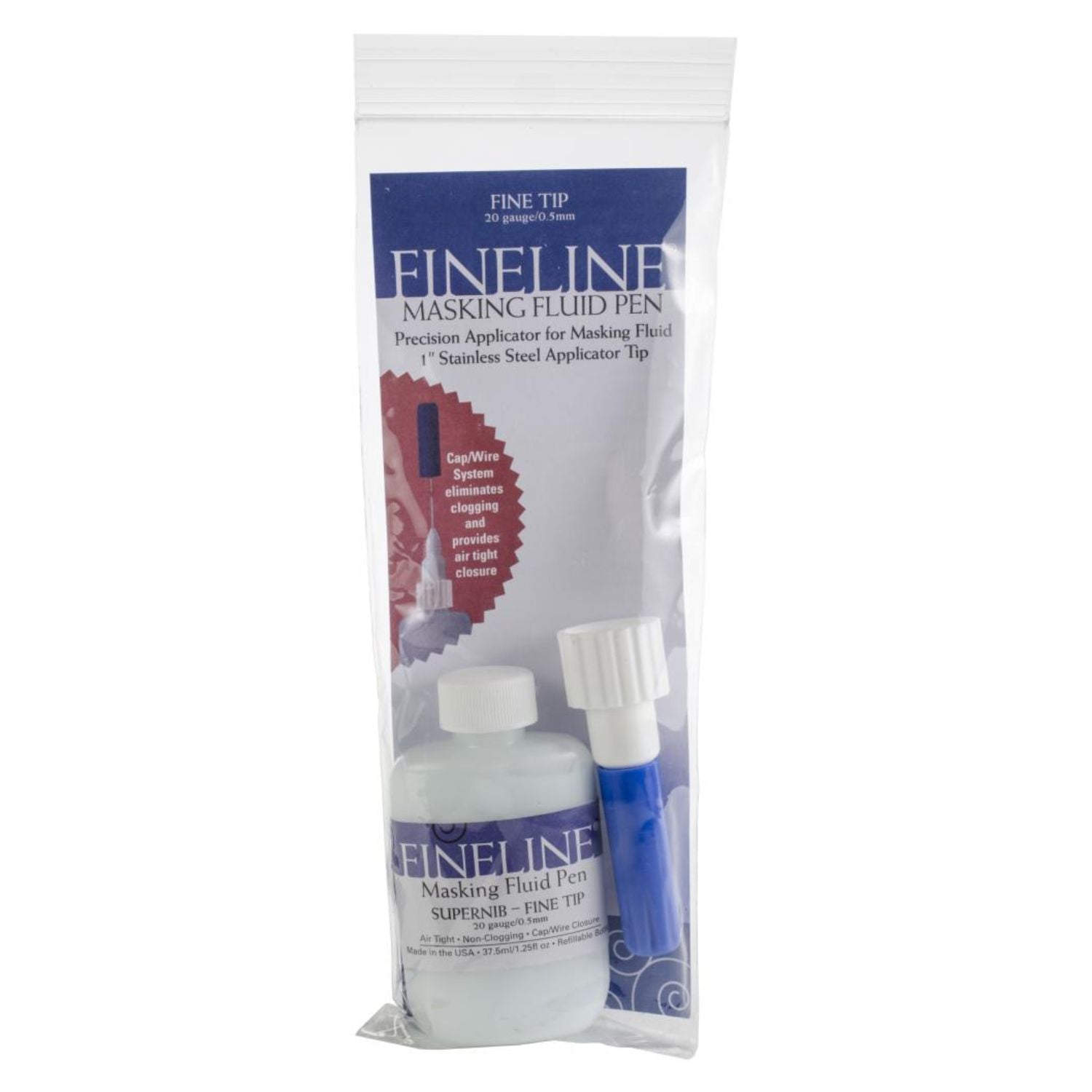 Masking Fluid / Líquido Enmascarador Punta Fina Medios Mixtos y Pastas Texturizadoras Fineline Applicators