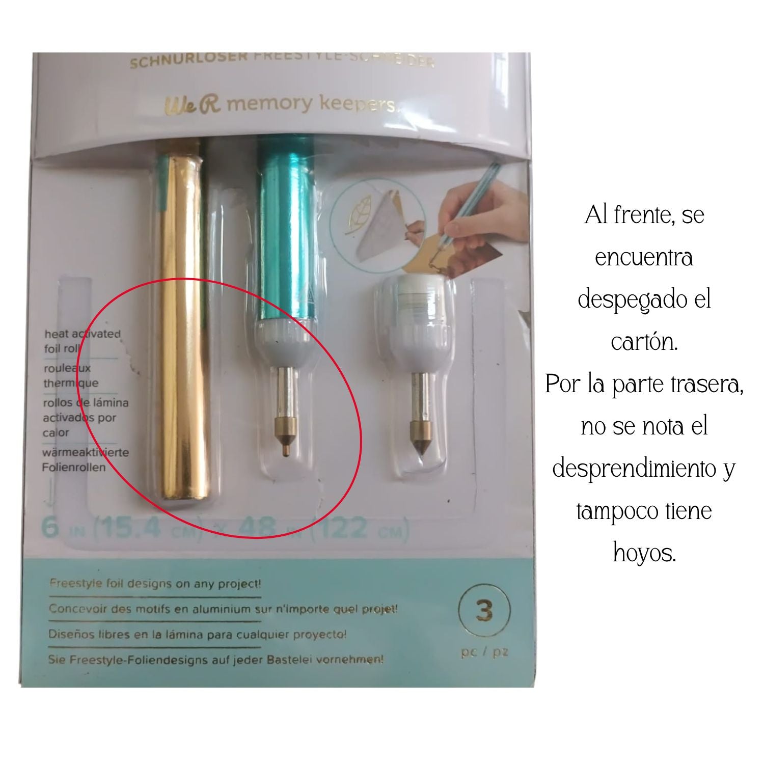 EA Foil Quill Cordless Freestyle Pen / Bolígrafo Inalámbrico Foil Quill Herramientas We R Memory Keepers