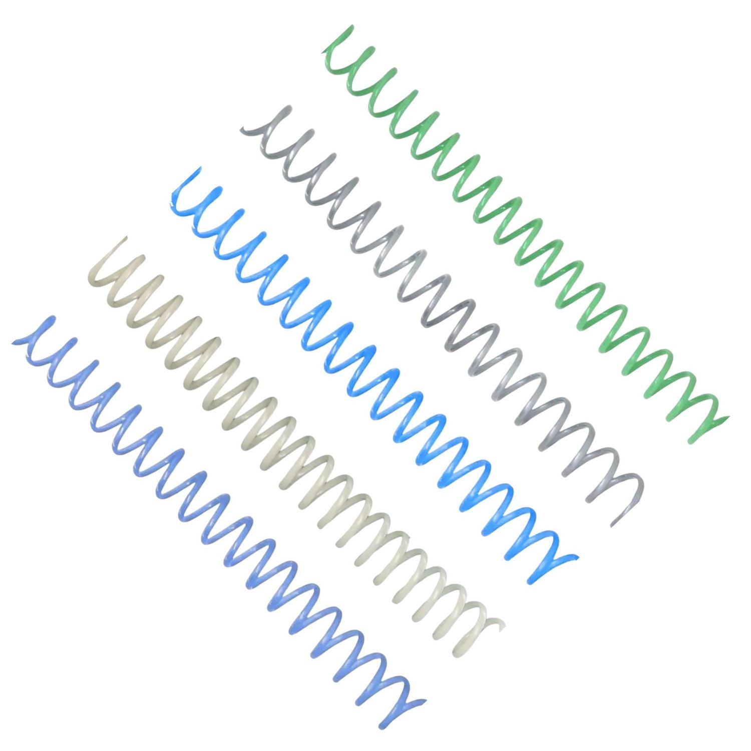 5 Espirales para Encuadernación 3:1, 15mm, Color Mixto 