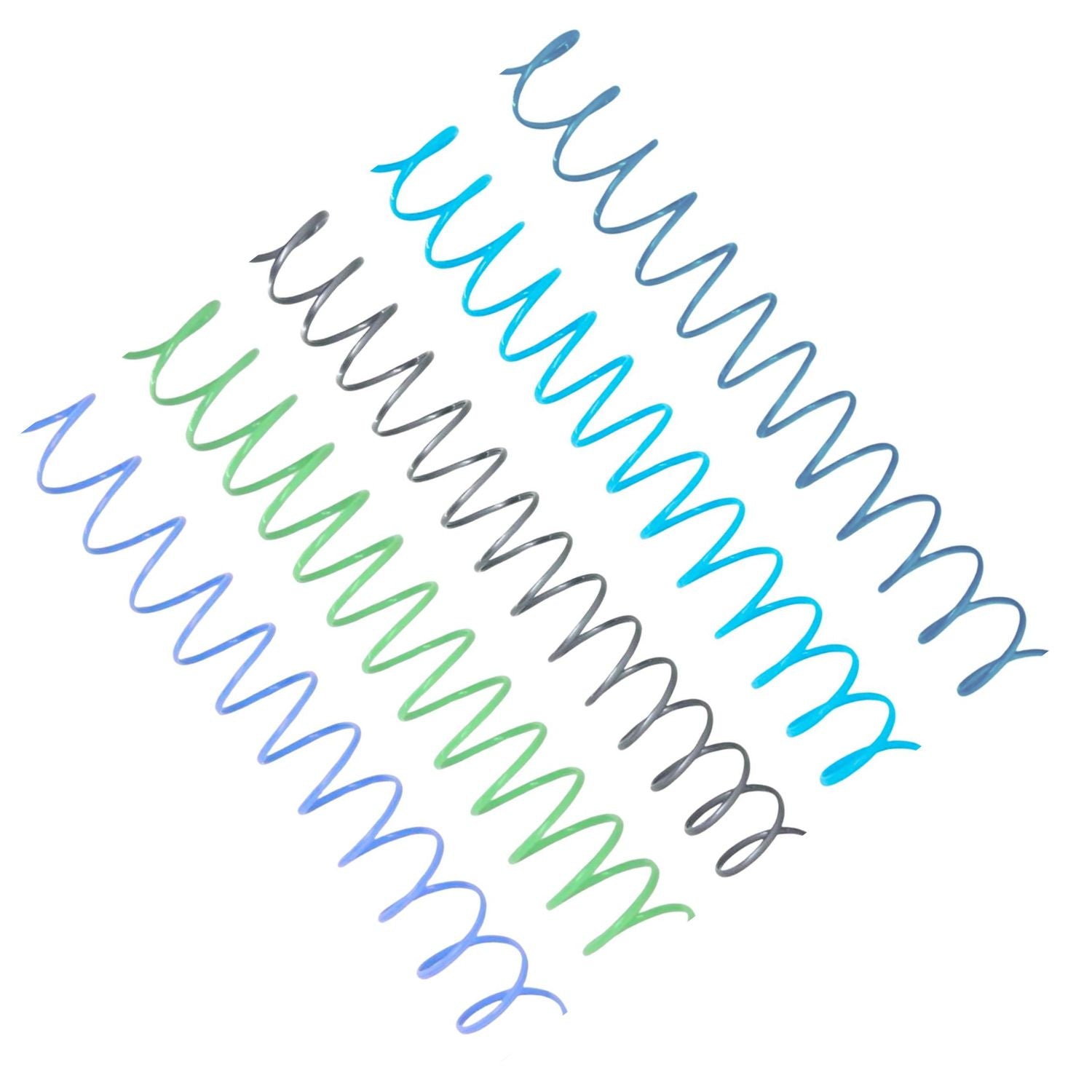 5 Espirales para Encuadernación 2:1, 25mm, Color Mixto 
