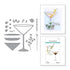 Olive Martinis Etched Dies Happy Hour / Suaje Grabado Martinis Hora Feliz Dados de Corte / Suajes / Troqueles Spellbinders
