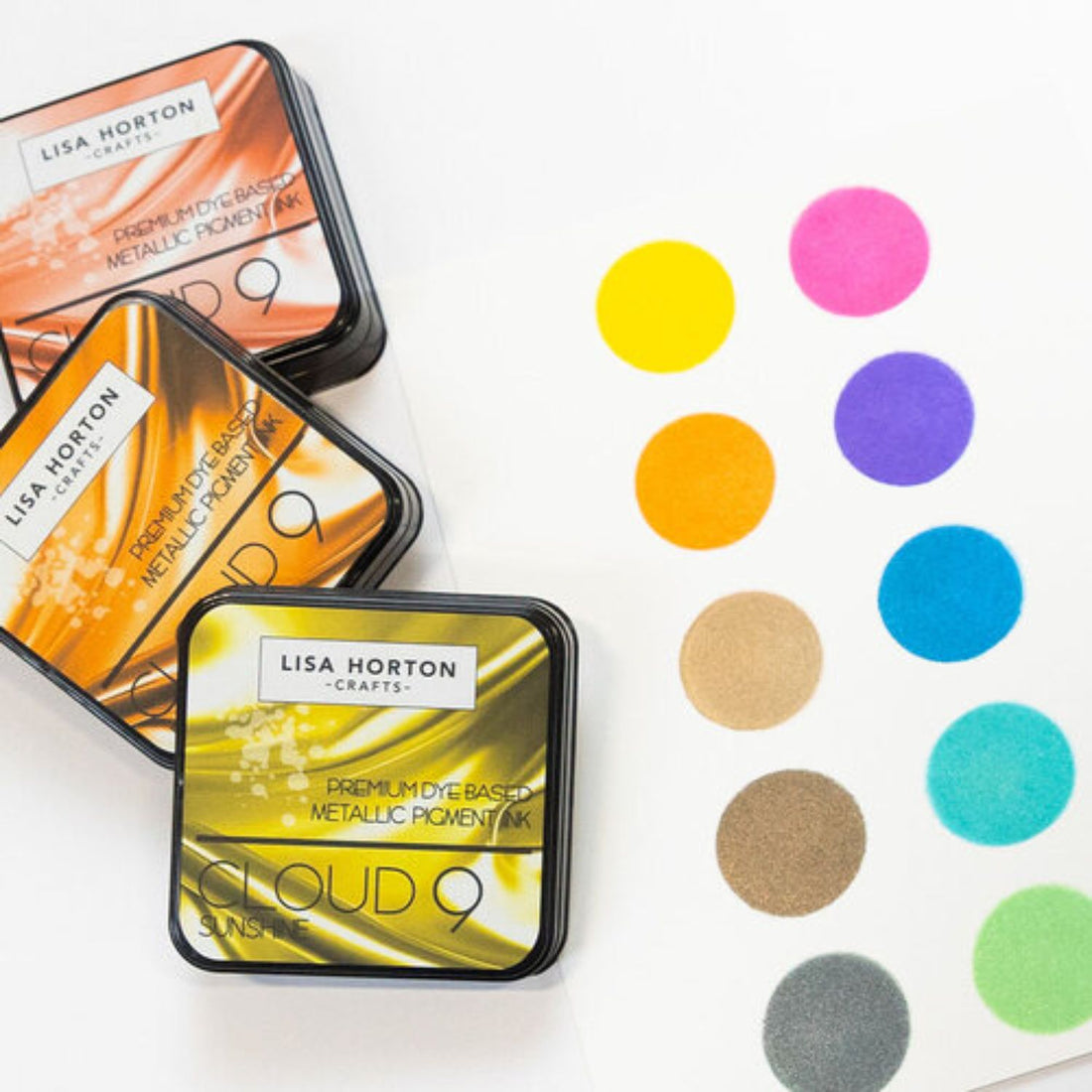 Metallic Pigment Ink Pad / Tinta Metálica Para Sellos Sunshine Tinta para Sellos Lisa Horton Crafts