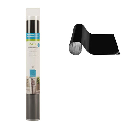 Premium Vinyl Black 12 x 48&quot; / Rollo de Vinil Permanente Negro Viniles Cricut