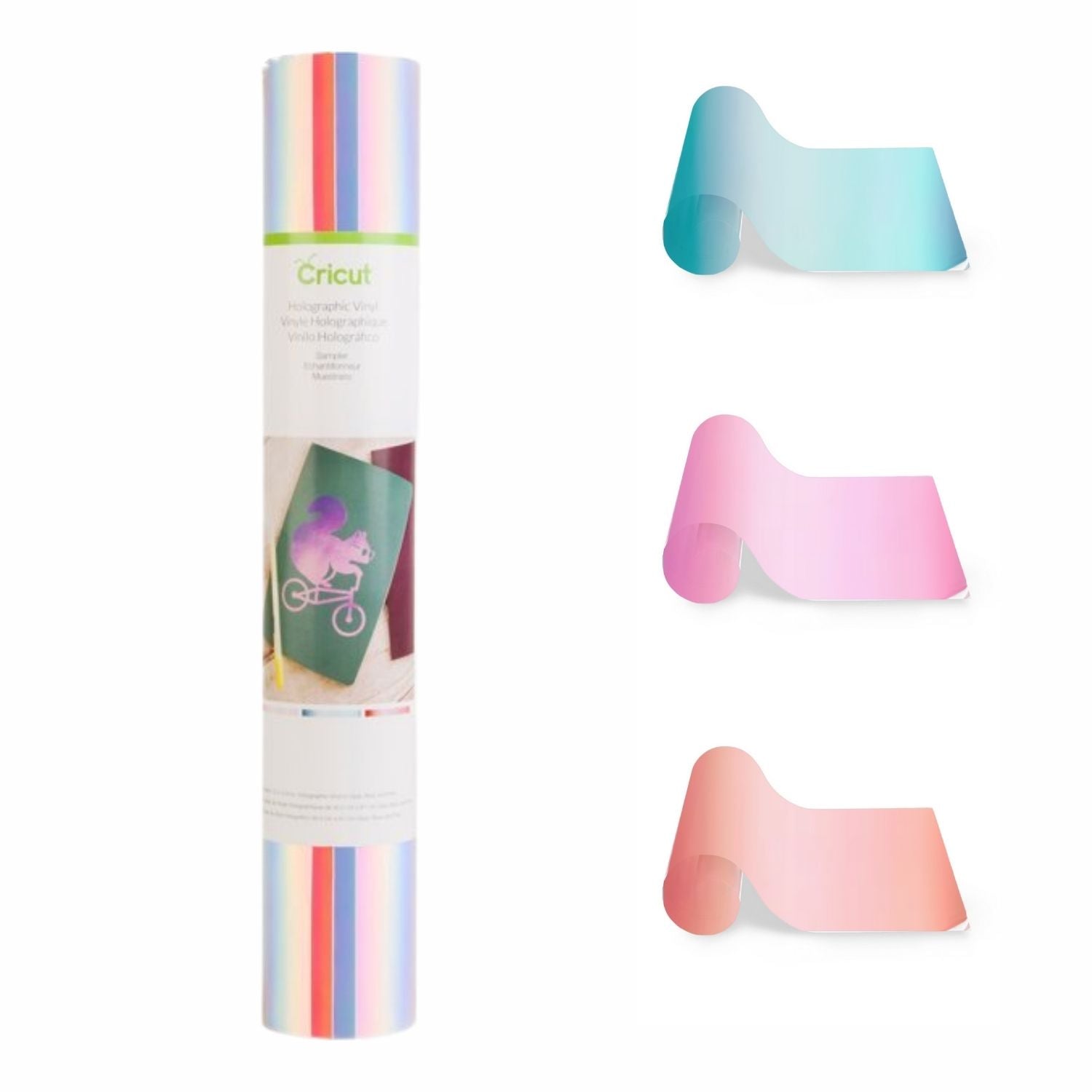 Holographic Vinyl 12 x 24&quot; / 3 Hojas Vinil Holográfico Muestrario Viniles Cricut