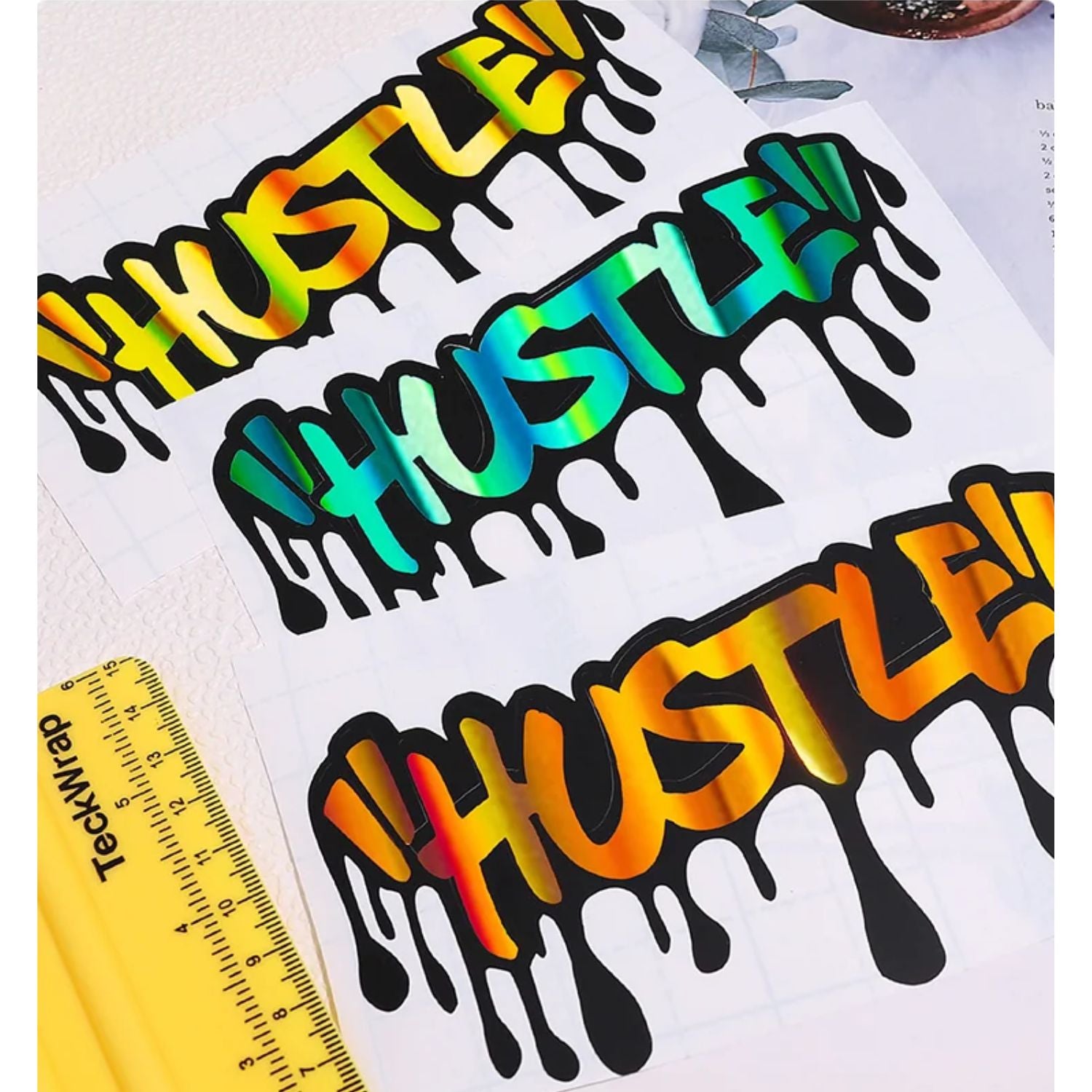 Soft Holo Luxury Gold HTV Vinyl / Vinil Termoadhesivo Oro Holográfico Viniles Teckwrap