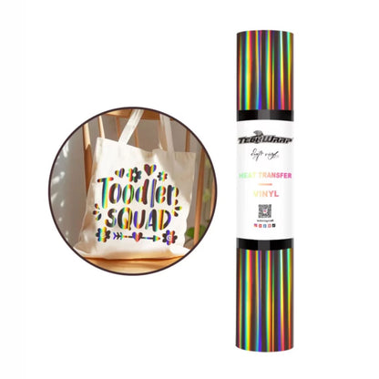 Soft Holo Brown HTV Vinyl / Vinil Termoadhesivo Café Holográfico Viniles Teckwrap