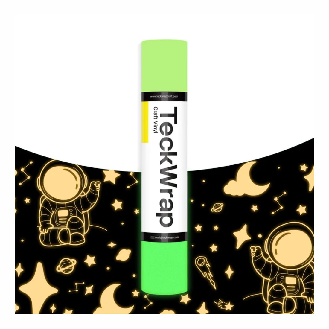 Glow In the Dark Vinyl Lime / Vinil Adhesivo Brilla en la Obscuridad Lima Viniles Teckwrap