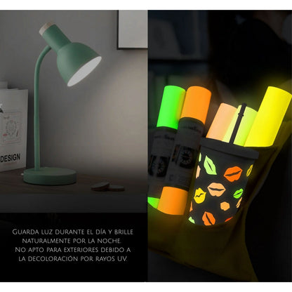 Glow In the Dark Vinyl Lime / Vinil Adhesivo Brilla en la Obscuridad Lima Viniles Teckwrap