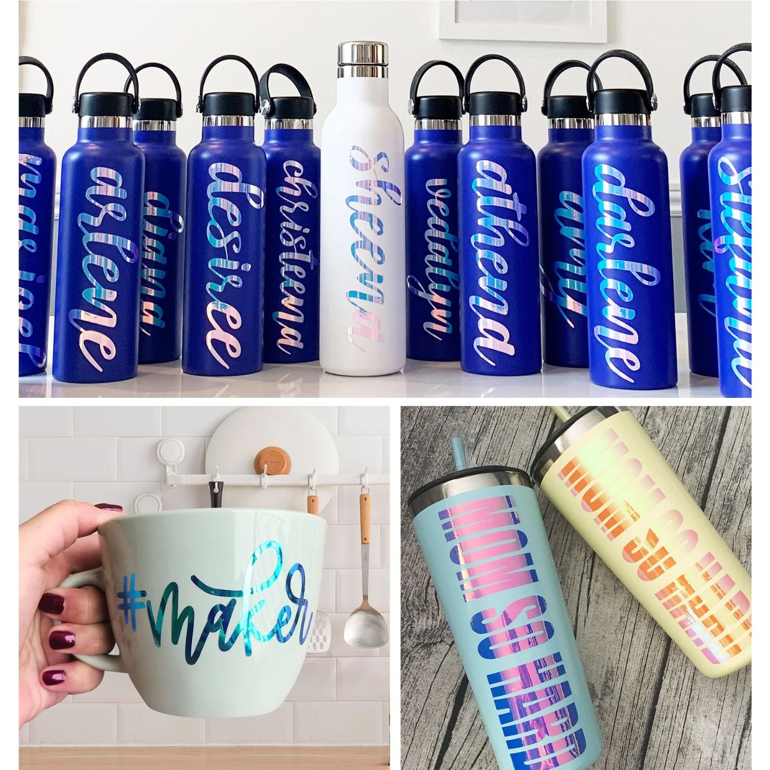 Holo Chrome Opal Peacock Blue Vinyl / Vinil Opalo Cromado Azul Pavo Real Viniles Teckwrap