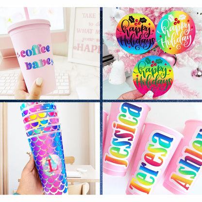 Rainbow Stripes Vinyl / Vinil Adhesivo Rayas De Arcoiris Viniles Teckwrap