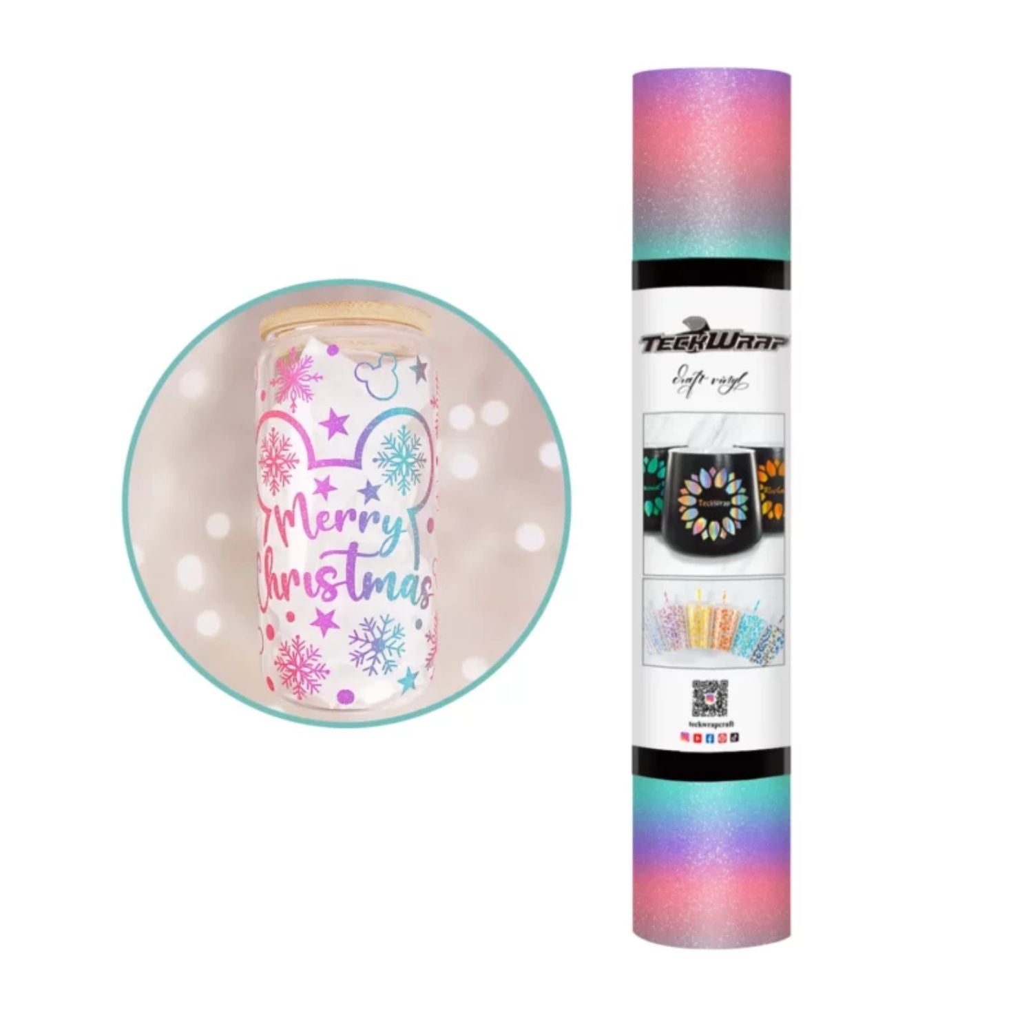 Rainbow Stripes Pink Cyan Vinyl / Vinil Adhesivo Rayas De Arcoiris Cian Rosa Viniles Teckwrap