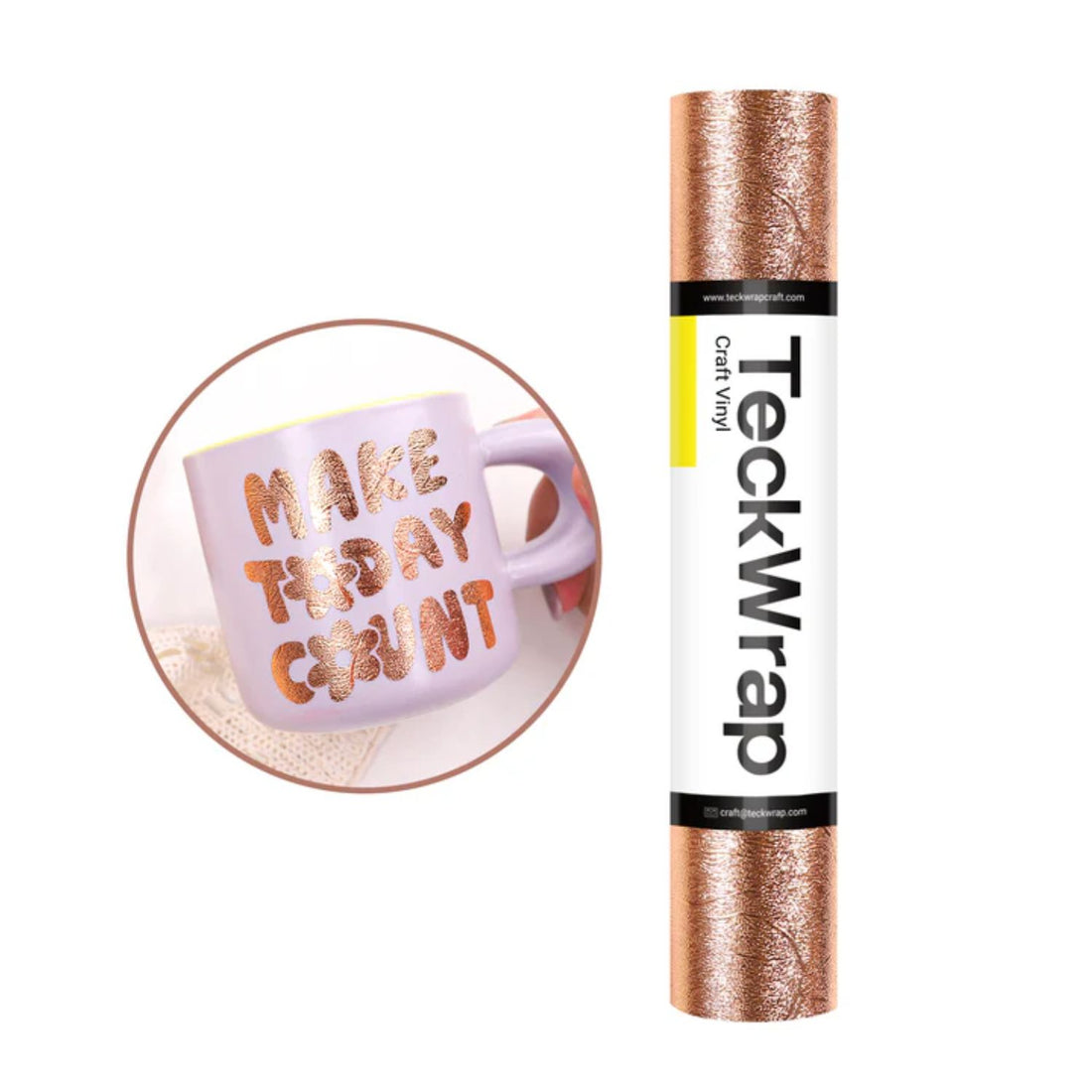 Textured Metallic Rose Gold Vinyl / Vinil Adhesivo Texturizado Oro Rosa Viniles Teckwrap