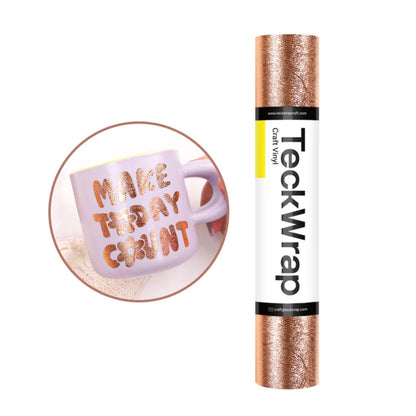 Textured Metallic Rose Gold Vinyl / Vinil Adhesivo Texturizado Oro Rosa Viniles Teckwrap