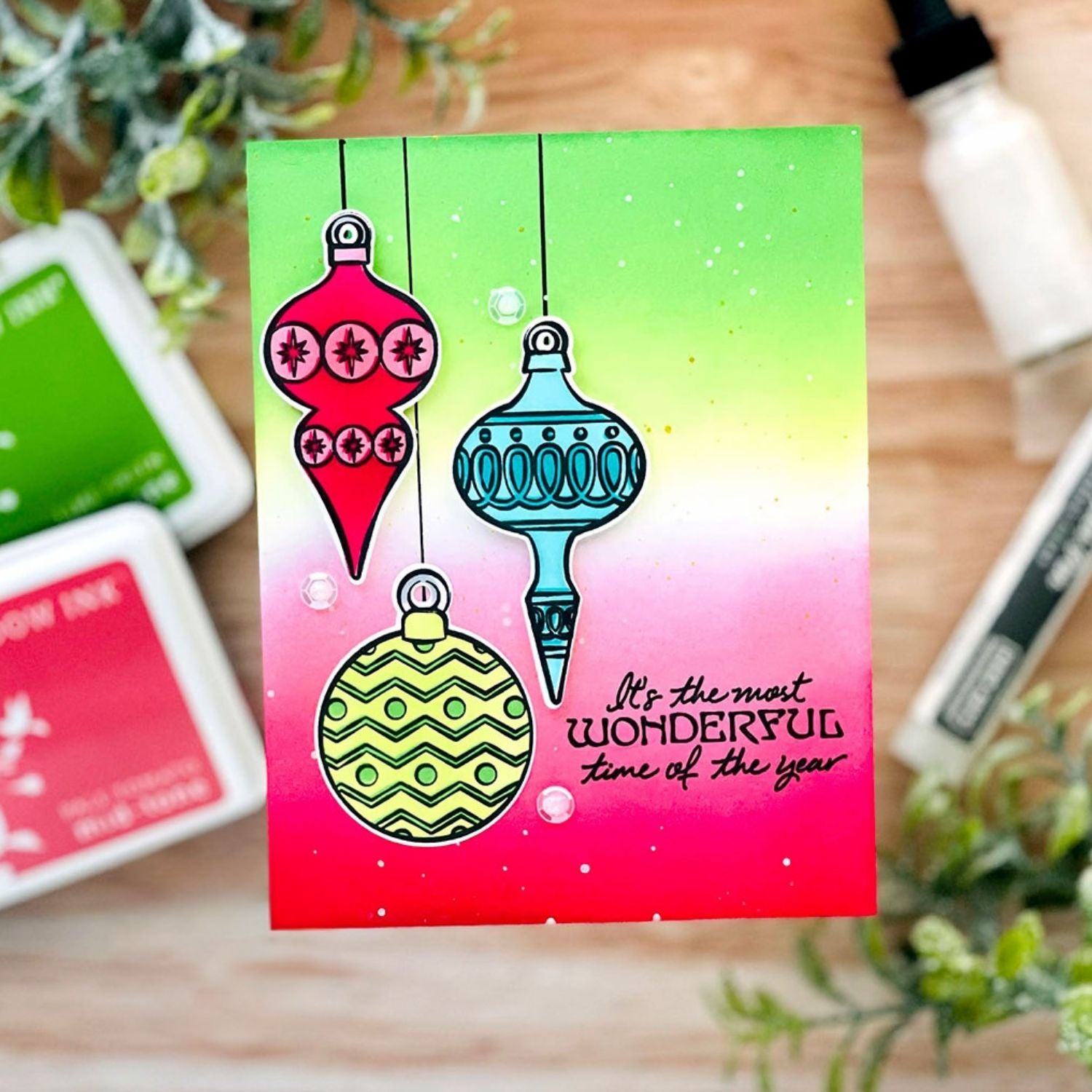 Holiday Ornaments Stamps / Sellos Fotopolimero Adornos Navideños Sellos Hero Arts