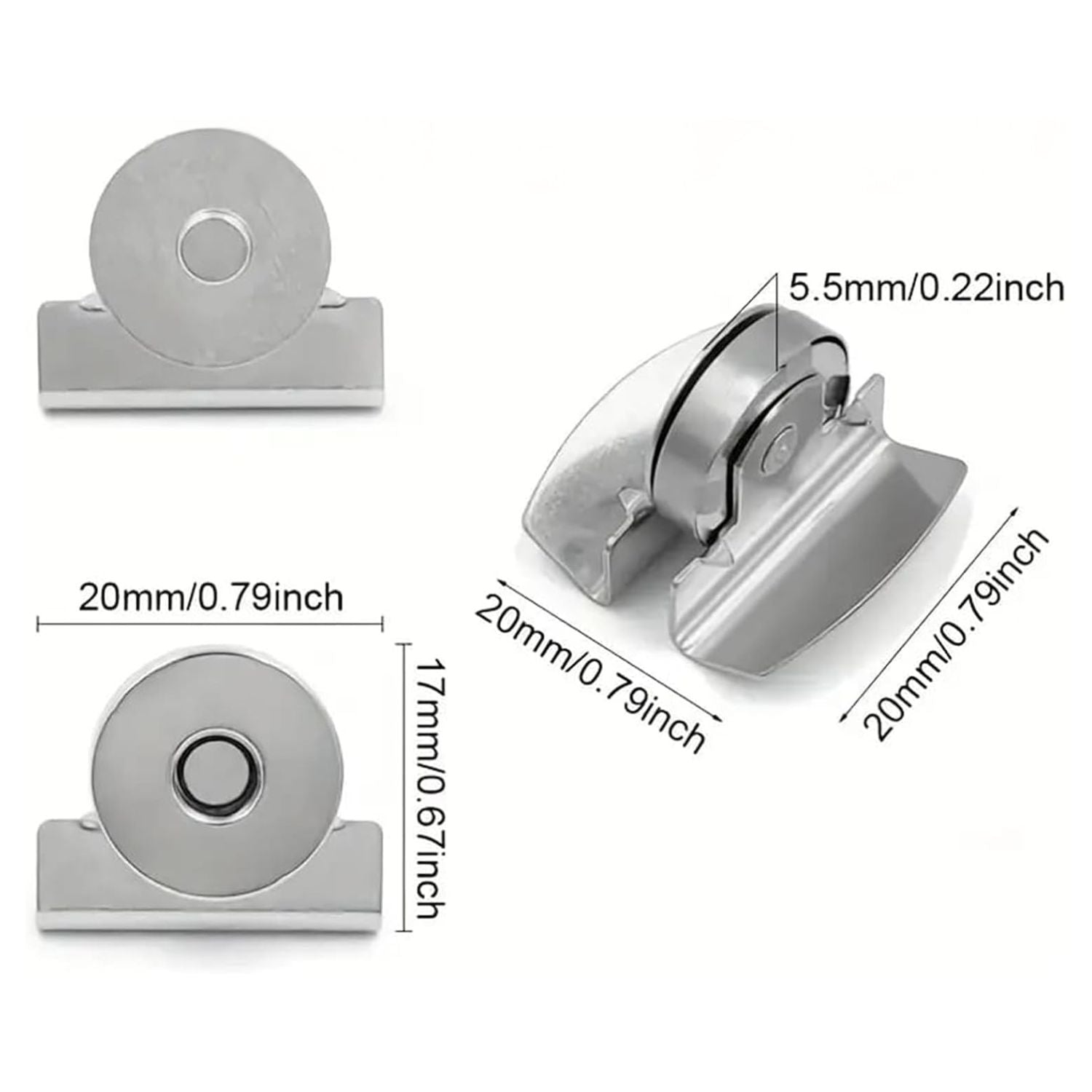 5 Broches Magnéticos Bronce Encuadernación Accesorios Hobbees