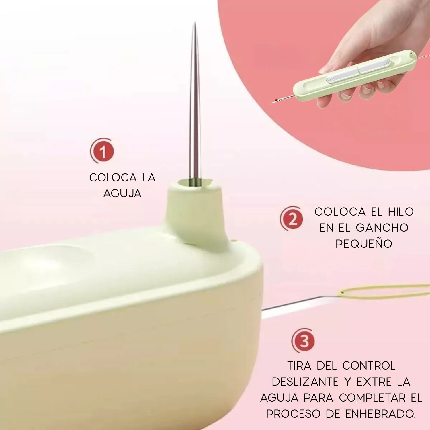 Descosedor Y Enhebrador De Agujas 2 en 1 Costura Hobbees