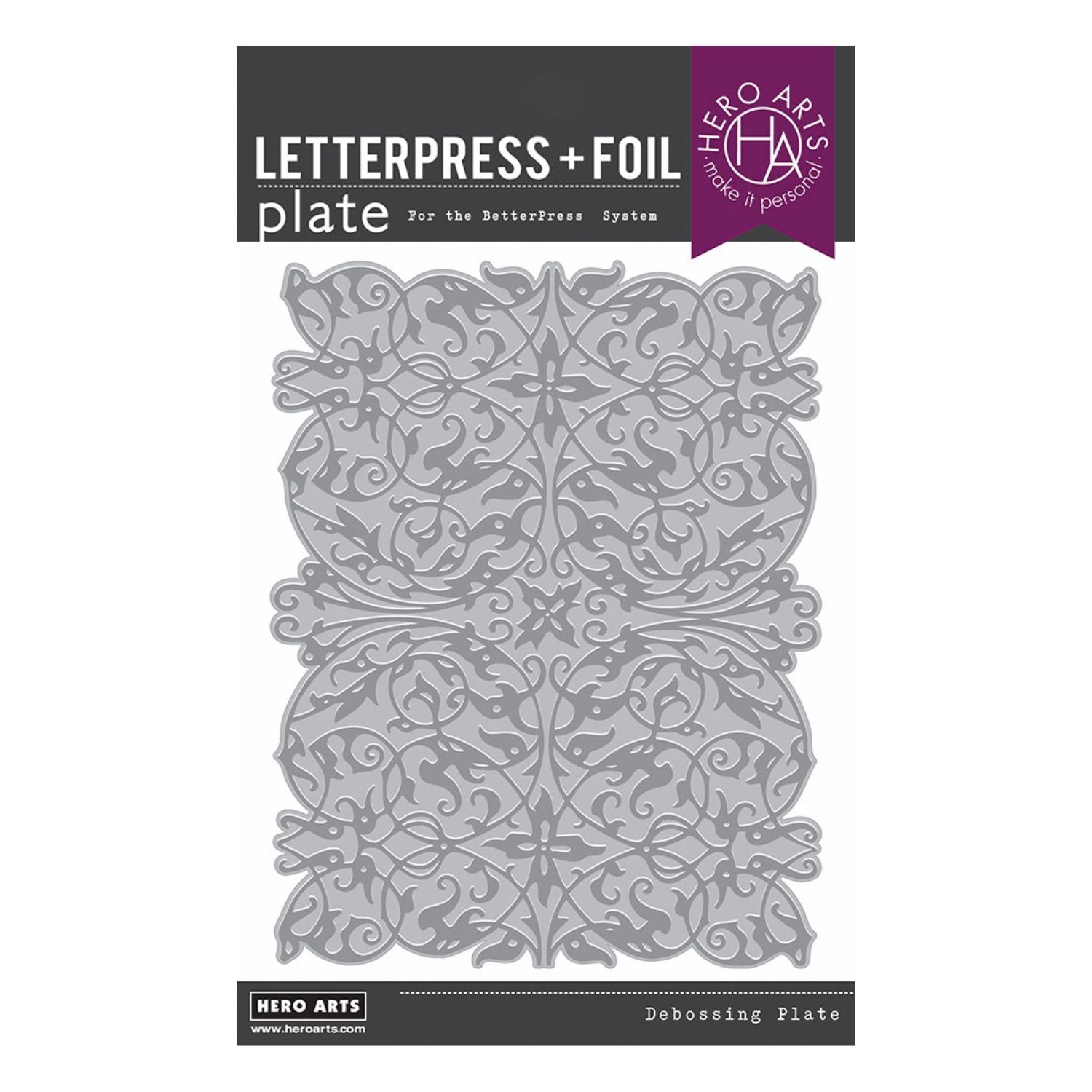 Lacy Filigree Letterpress Foil Plate / Placa para Estampado y Grabado Filigrana De Encaje Dados de Corte / Suajes / Troqueles Hero Arts