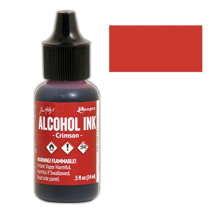 Tim Holtz Alcohol Crimson / Tinta al Alcohol Carmín Tintas al Alcohol Ranger