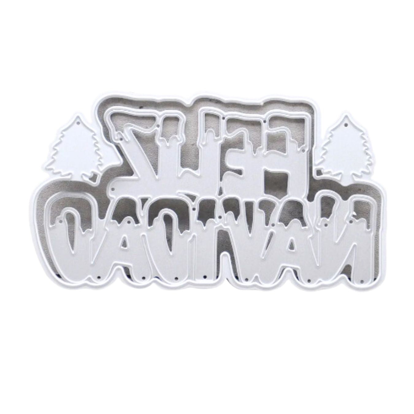 Suaje de Feliz Navidad con Sombra Dados de Corte / Suajes / Troqueles Hobbees