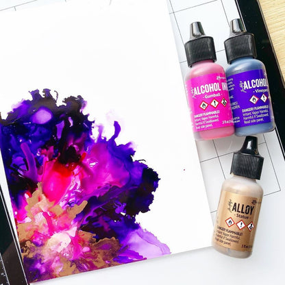 Tim Holtz Alcohol Ink Gumball / Tinta al Alcohol Rosa Chicle Tintas al Alcohol Ranger