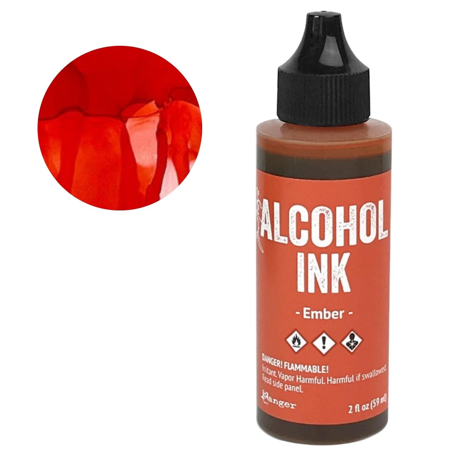 Tim Holtz Alcohol Ink Ember / Tinta al Alcohol Naranja Ascua Tintas al Alcohol Ranger