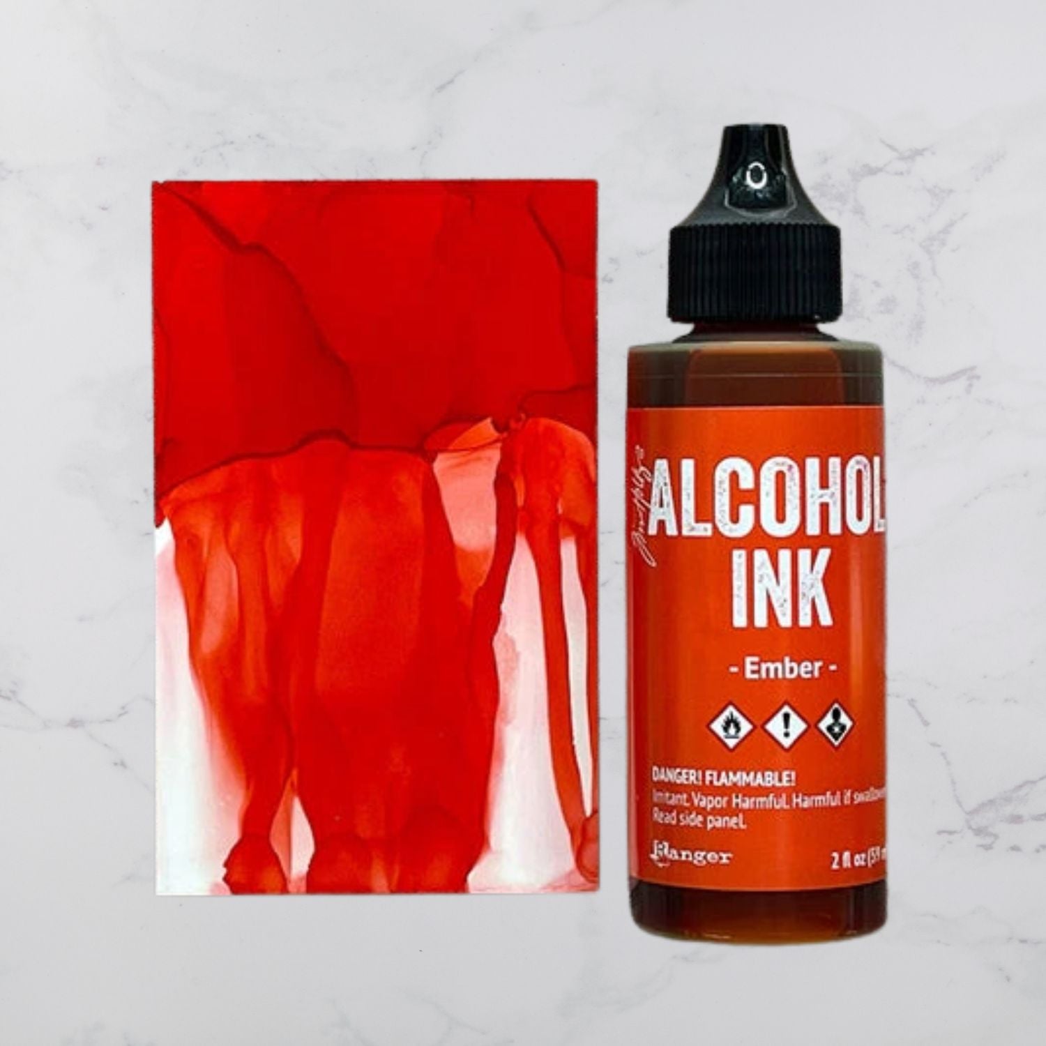 Tim Holtz Alcohol Ink Ember / Tinta al Alcohol Naranja Ascua Tintas al Alcohol Ranger