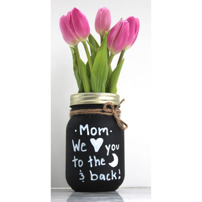 5 Tarros de Cristal Con Pintura Tipo Pizarra Adornos / Embellishments Darice