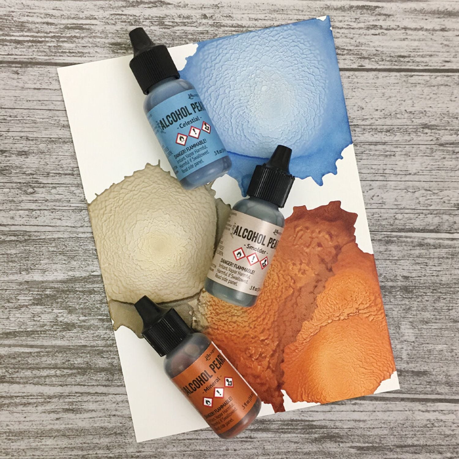 Tim Holtz Alcohol Pearls Smolder / Tinta al Alcohol Aperlada Café Tostado Tintas al Alcohol Ranger