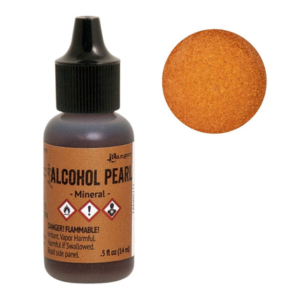 Tim Holtz Alcohol Pearls Mineral / Tinta al Alcohol Aperlada Café Tintas al Alcohol Ranger