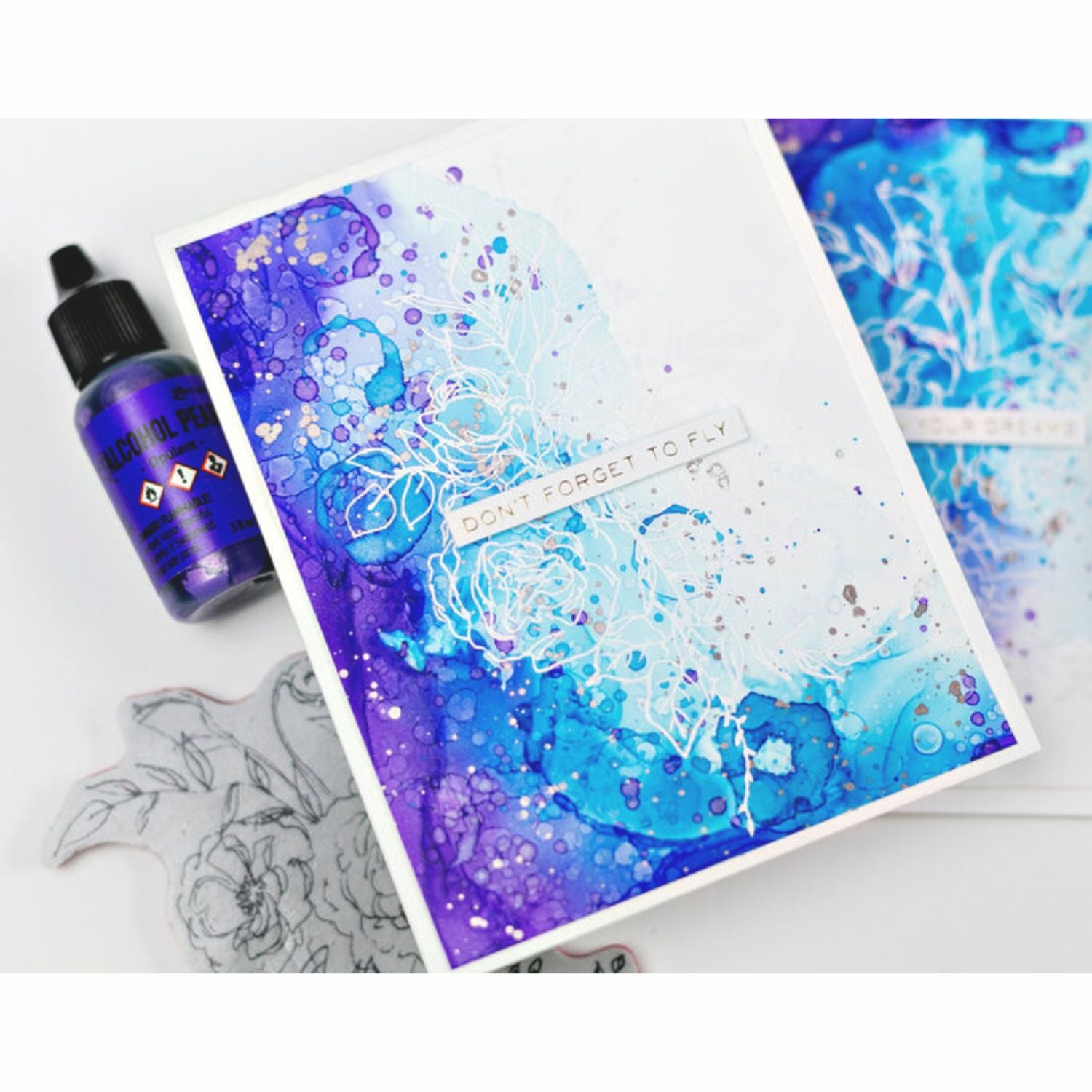 Tim Holtz Alcohol Pearls Opulent / Tinta al Alcohol Aperlada Morado Opulento Tintas al Alcohol Ranger