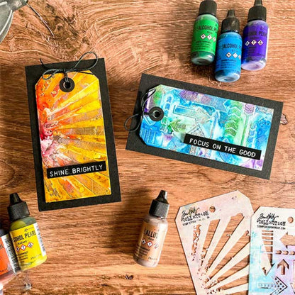 Tim Holtz Alcohol Pearls Radiant / Tinta al Alcohol Aperlada Amarillo Radiante Tintas al Alcohol Ranger