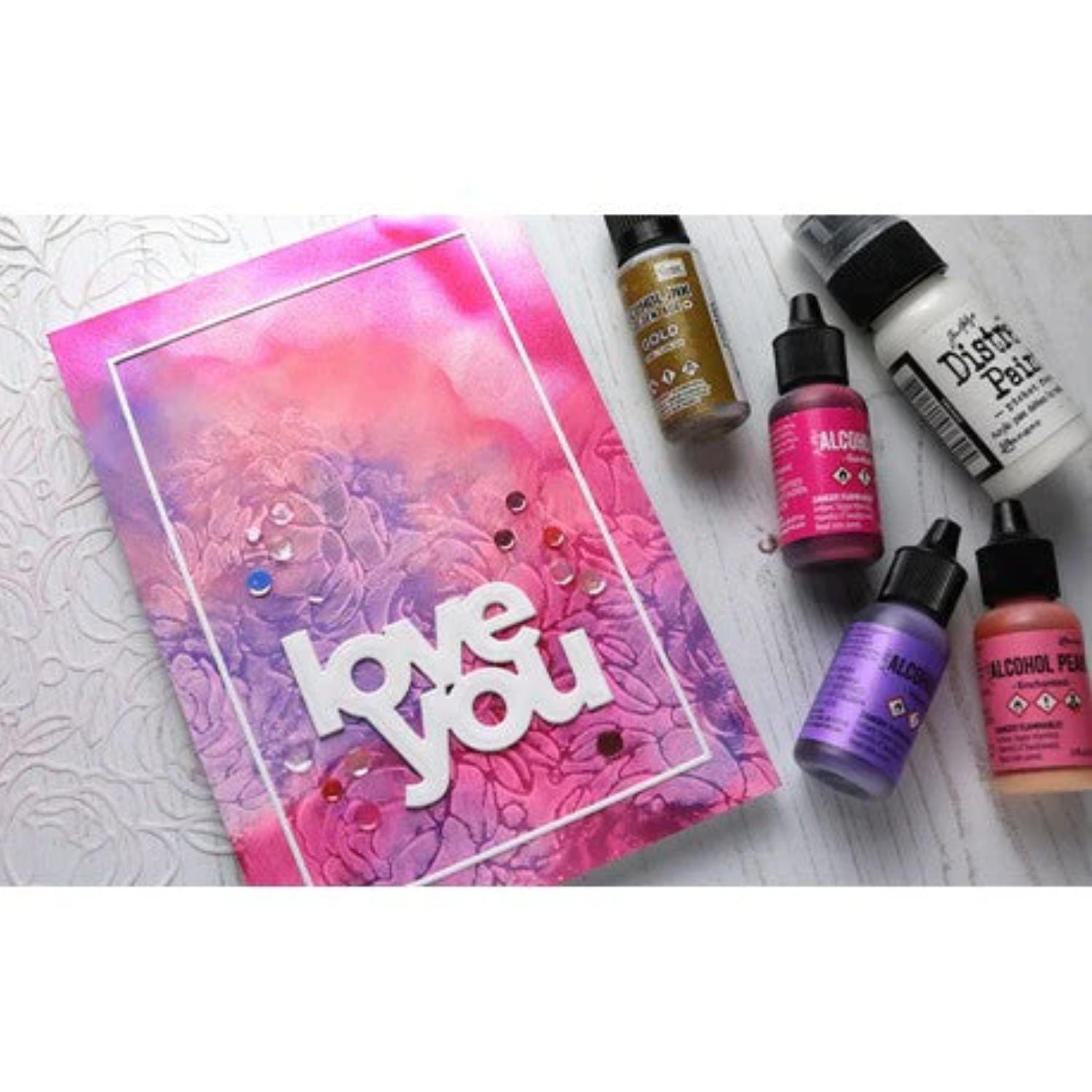 Tim Holtz Alcohol Pearls Enchanted / Tinta al Alcohol Aperlada Rosa Encanto Tintas al Alcohol Ranger