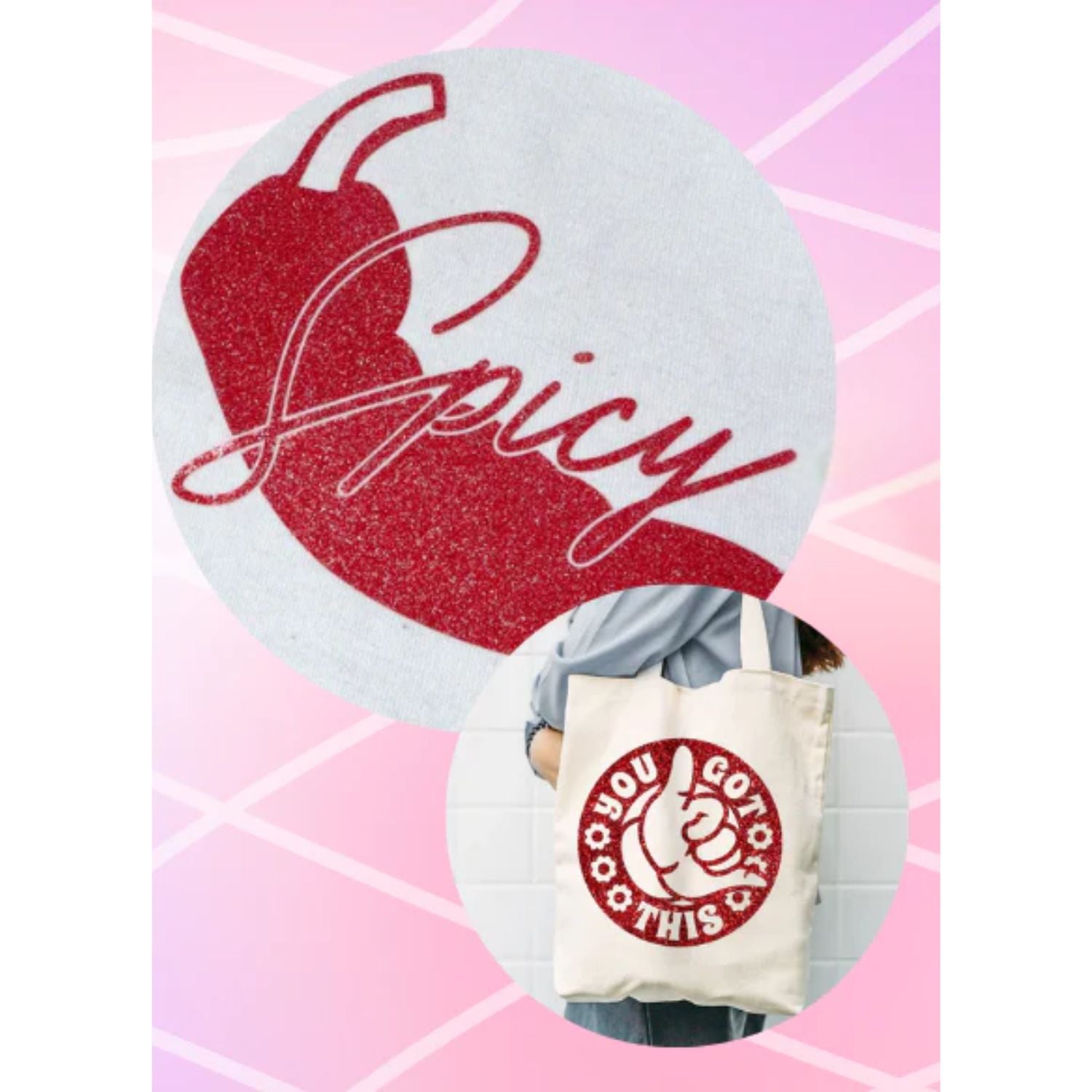 Fancy Glitter HTV / Vinil Termoadhesivo Diamantina Elegante Azul Tiffany Viniles Teckwrap