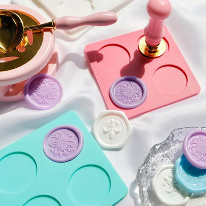 Molde de Silicon Para Sello de Lacre Rosa Herramientas Hobbees
