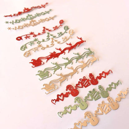 Set de Suajes o Troqueles Bordes Navideños Dados de Corte / Suajes / Troqueles Hobbees